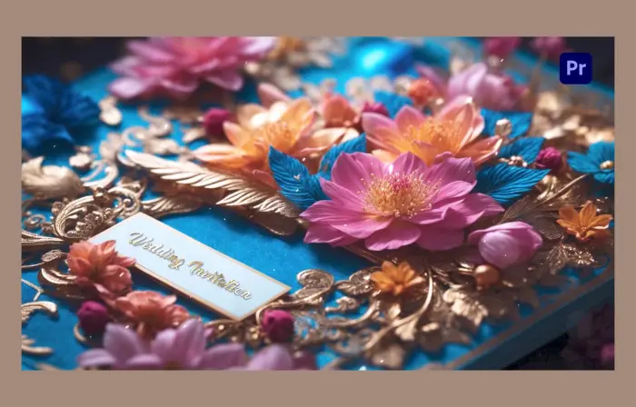 Modern 3D Floral Design Wedding Invitation Card Slideshow